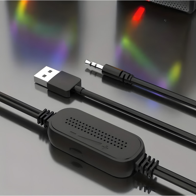 Колонки для комп'ютера та ноутбука JEDEL S554 RGB 2.0 USB, 6вт, З підсвіткою фото - 3