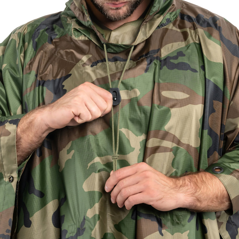 Дождевик Raincoat AND -1, накидка от дождя 3 в 1: плащ палатка пончо, 200 х 150 см, камуфляж фото - 5