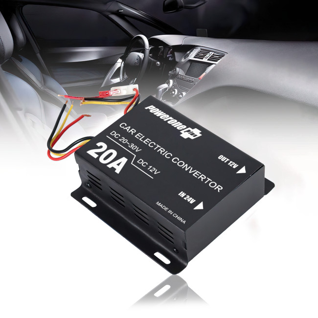 Автомобільний перетворювач напруги Powerone Plus з 24-12 В, 20 A, постійного струму