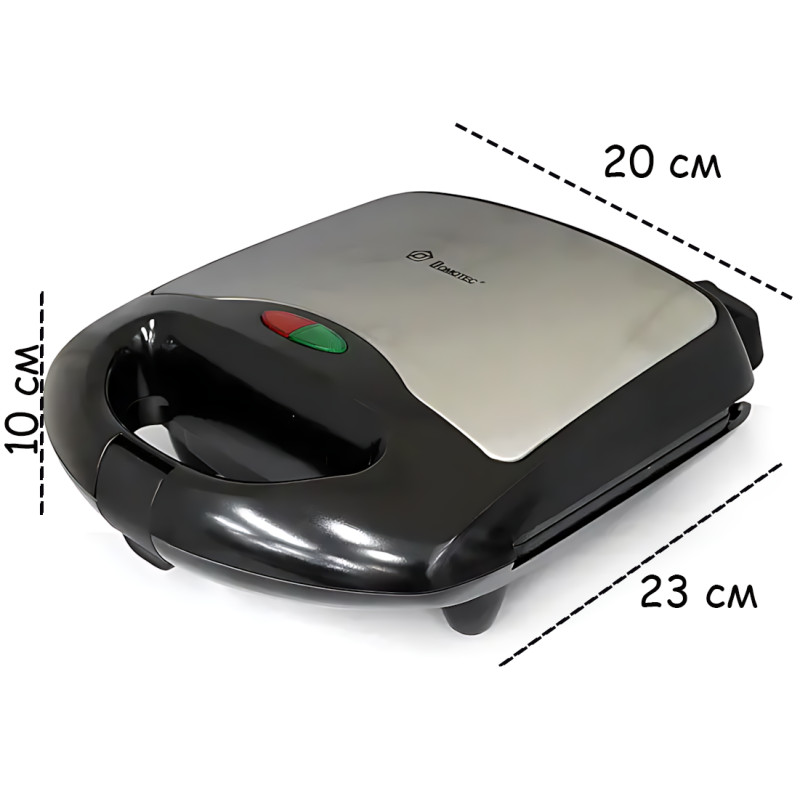 Вафельница электрическая Domotec MS-7705, 1000 Вт, 2 формы, антипригарное покрытие, терморегулятор, индикатор готовности фото - 10