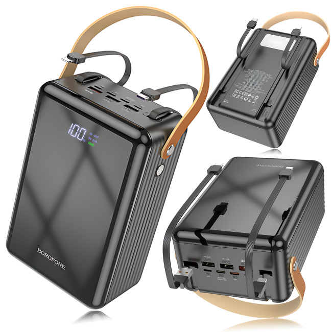 Мобильный аккумулятор Power Bank Borofone BJ32 80000mAh PD20W+QC3.0 22.5W с LED-дисплеем и фонарем