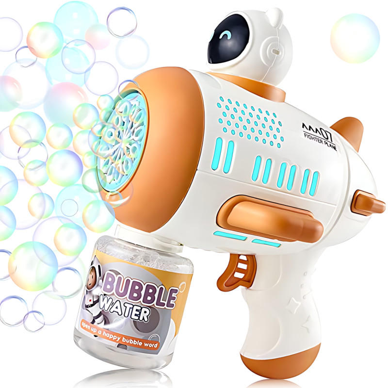 Дитячий автоматичний пістолет-кулемет для мильних бульбашок Toy Bubble Gun AND 388-10 з підсвіткою і звуком фото - 3