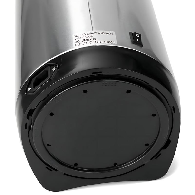 Термопот Domotec MS-6000 6 л, 800 Вт, нержавеющая сталь, автоотключение, шкала уровня воды, вращающееся основание 360° фото - 8