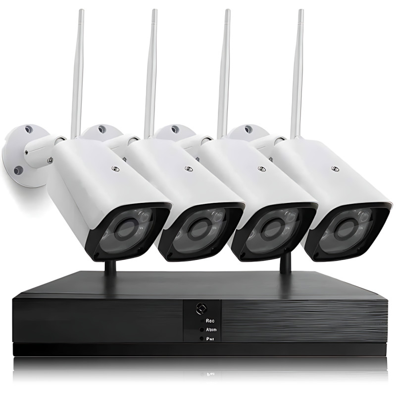 Комплект видеонаблюдения Wi-Fi PRO VISION UKC с 4-мя Full HD камерами, набор 8004 / 6673 с датчиком движения фото - 2