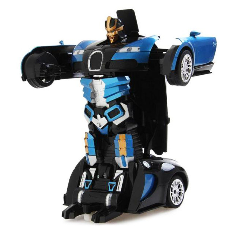 Машинка Робот Трансформер на радіокеруванні Lamborghini robot car Autobots Синя фото - 3