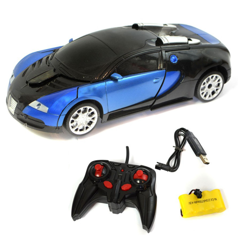 Машинка Робот Трансформер на радіокеруванні Lamborghini robot car Autobots Синя фото - 4