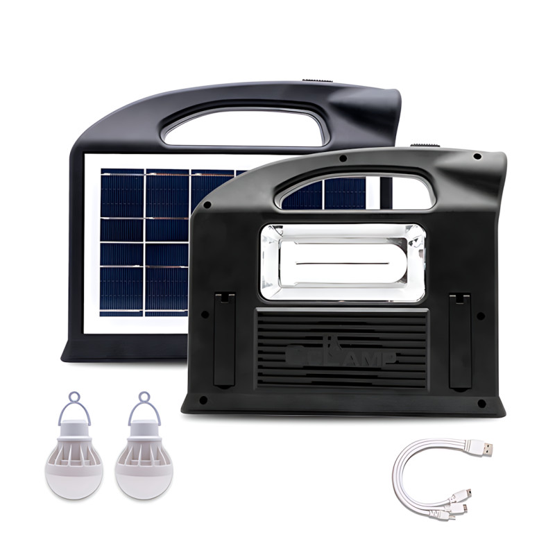 Портативна сонячна станція 30W CCLAMP CL-13 з акумулятором 4500 мА&middot;год, LED-ліхтаро-прожектором, Power Bank, сонячною панеллю 2W фото - 2