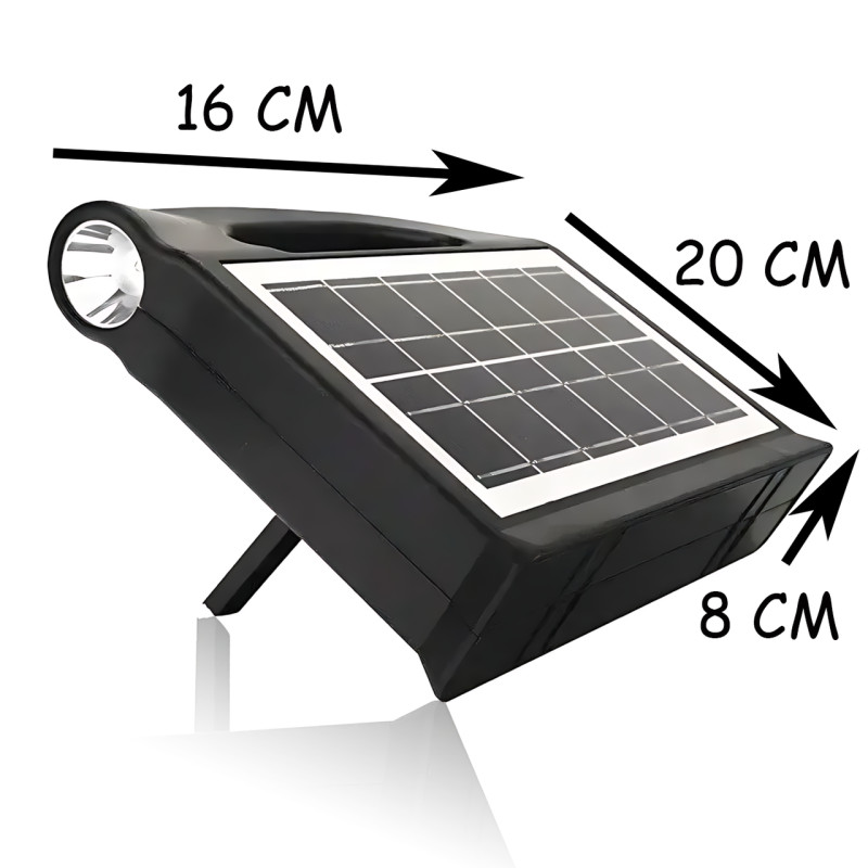 Портативна сонячна станція 30W CCLAMP CL-13 з акумулятором 4500 мА&middot;год, LED-ліхтаро-прожектором, Power Bank, сонячною панеллю 2W фото - 9