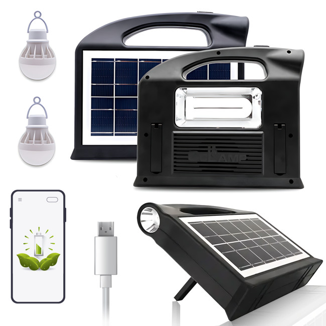 Портативна сонячна станція 30W CCLAMP CL-13 з акумулятором 4500 мА&middot;год, LED-ліхтаро-прожектором, Power Bank, сонячною панеллю 2W