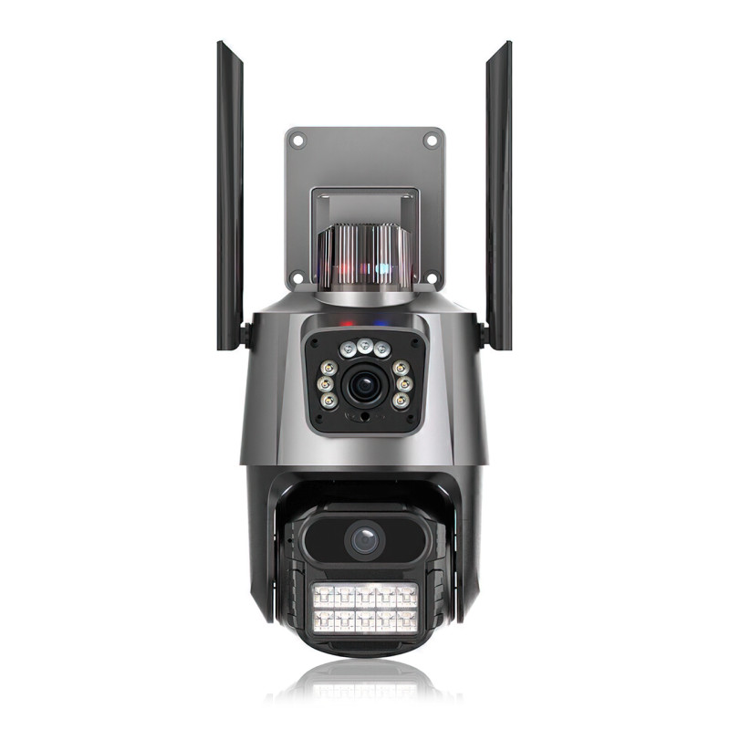 Камера видеонаблюдения Dual Lens, 8 Мп, уличная, поворотная, WiFi, с зумом, iCSee фото - 8