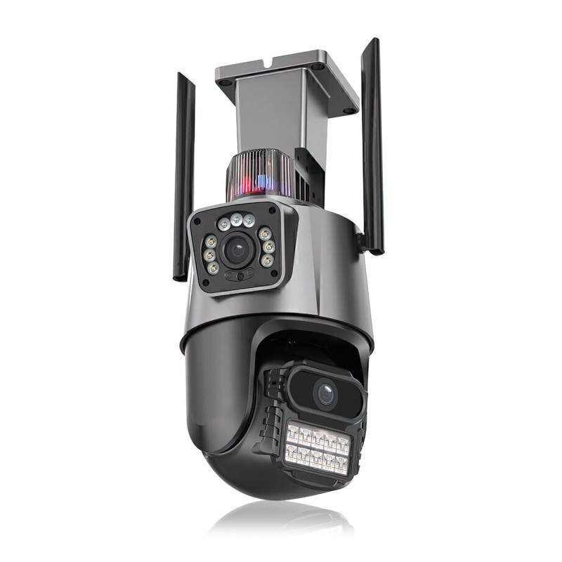 Камера видеонаблюдения Dual Lens, 8 Мп, уличная, поворотная, WiFi, с зумом, iCSee фото - 6
