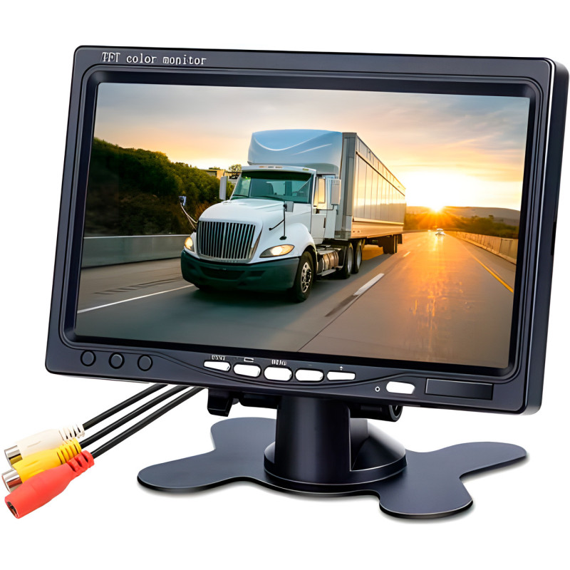 Автомобільний монітор LCD 7, для двох камер заднього огляду в автомобіль, двоканальний TFT LCD дисплей фото - 3