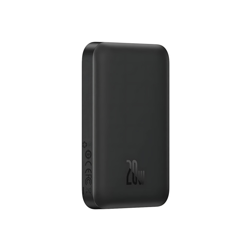 Портативний акумулятор із бездротовою зарядкою PPCX 020001, power bank з індикацією заряду, чорний фото - 5