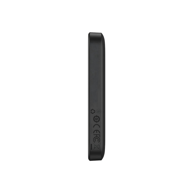 Портативний акумулятор із бездротовою зарядкою PPCX 020001, power bank з індикацією заряду, чорний фото - 8