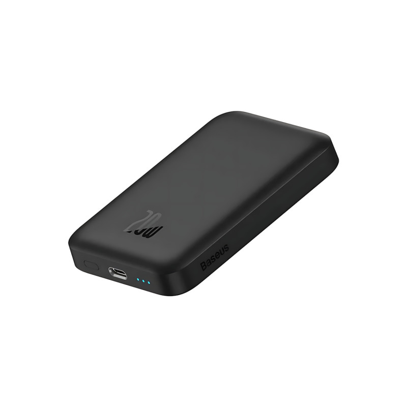 Портативний акумулятор із бездротовою зарядкою PPCX 020001, power bank з індикацією заряду, чорний фото - 6