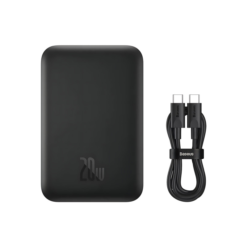 Портативний акумулятор із бездротовою зарядкою PPCX 020001, power bank з індикацією заряду, чорний фото - 9