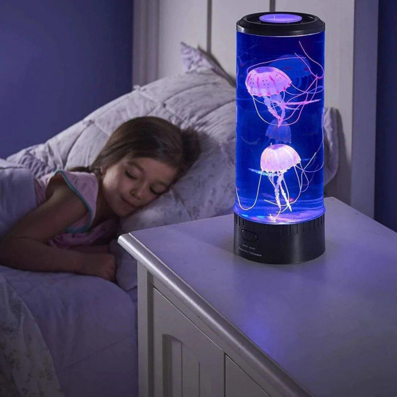 Большая лампа ночник медузы 28см Jellyfish MOOD Lamp, 7 режимов свечения, 2 медузы в комплекте фото - 2