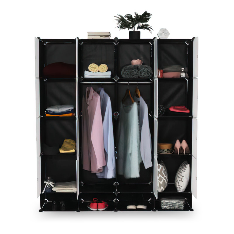 Пластиковый складной шкаф Storage Cube Cabinet MP-416-102A, 16 секций фото - 3