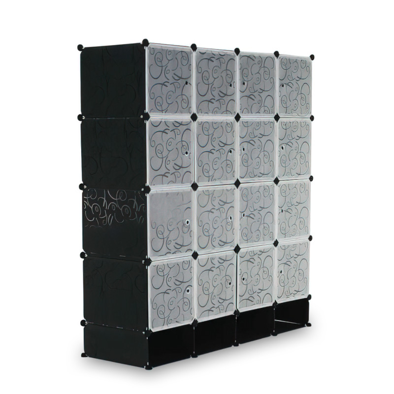 Пластиковый складной шкаф Storage Cube Cabinet MP-416-102A, 16 секций фото - 4