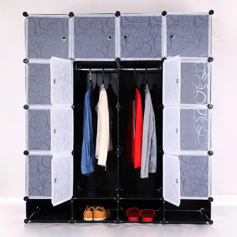 Пластиковый складной шкаф Storage Cube Cabinet MP-416-102A, 16 секций фото - 2